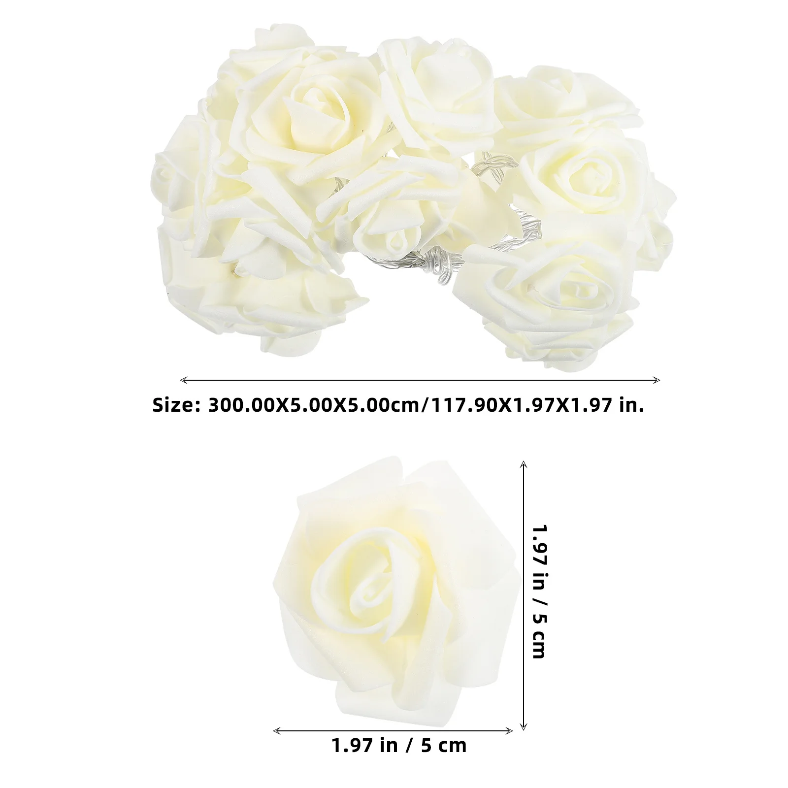 3 متر 20 LED سلسلة الجنية ضوء روز تصميم متوهجة الديكور لحفل زفاف عطلة نافذة شجرة جدار الاستخدام الداخلي في الهواء الطلق #3