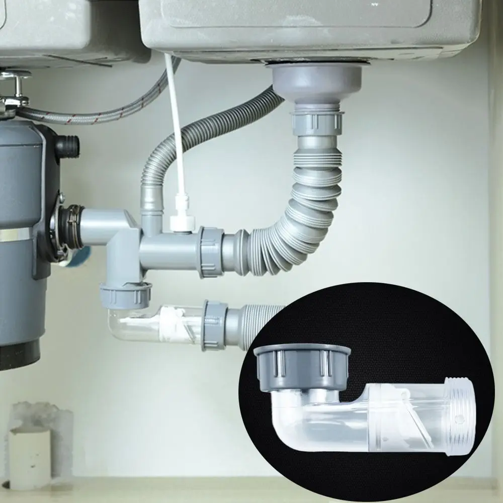 

Новый универсальный комплект дренажной трубы для умывальника, изогнутая трубка с защитой от запаха, соединение дренажной трубы, водосточная трубка, аксессуар для трубопровода, кухонная раковина