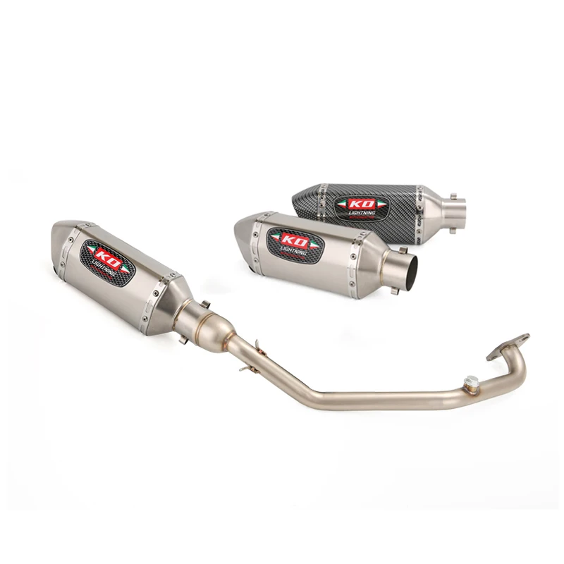 Slip On For Yamaha Zuma 125 BWS 125 2021-2022 Gryphus 125 Complete Exhaust System Header Link Pipe 51mm Muffler Stainless Steel