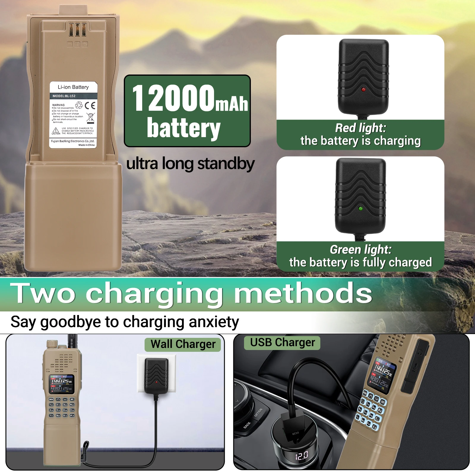 BAOFENG AR-152 PRO GPS Walkie Bluetooth APP Programing Wireless Copy Frequency Multi Band Large Power 10W Tactical Ham Radio