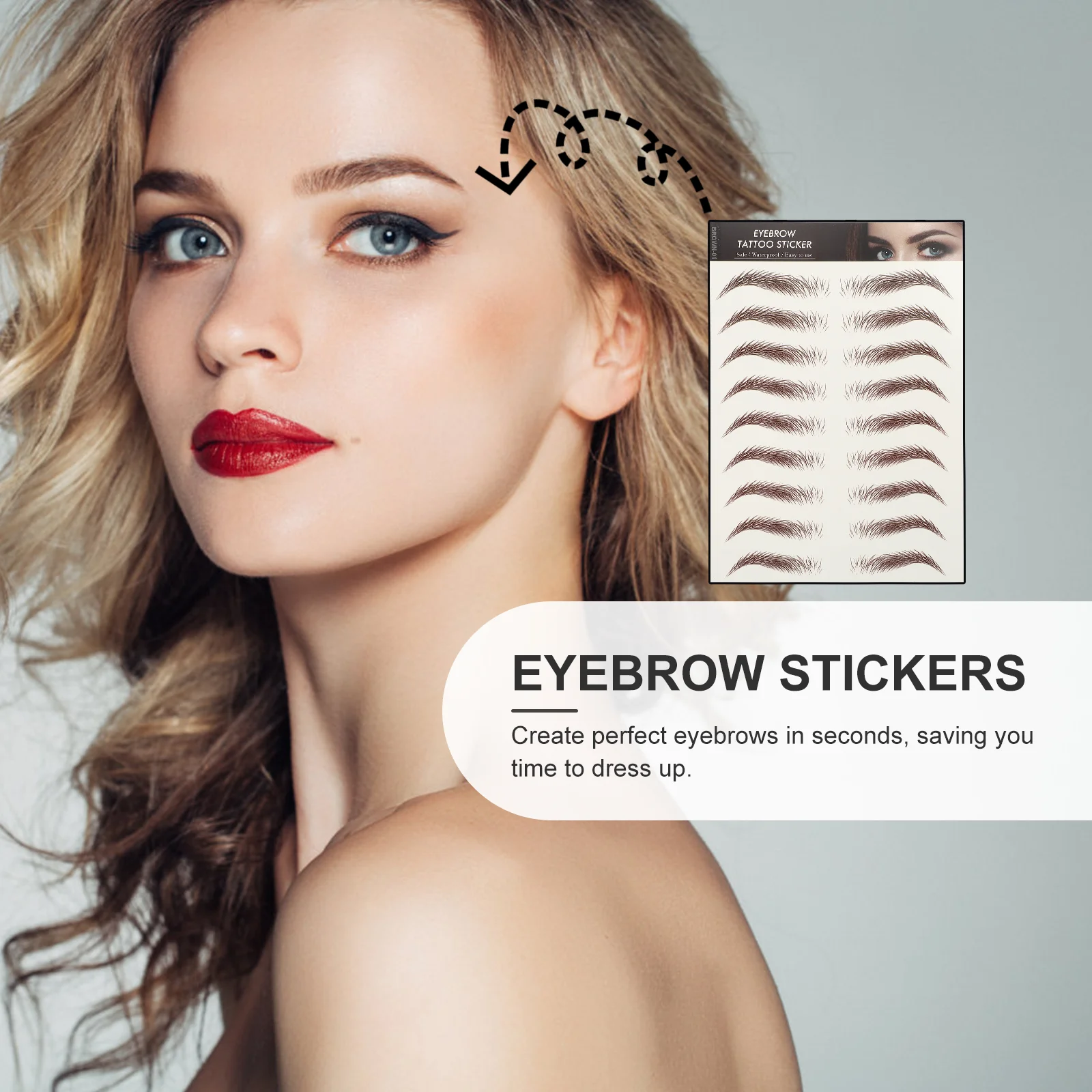 

Waterproof Eyebrow Stickers 6D Hair-Like False Eyebrows Temporary Tattoos Imitation Makeup Tool Stencils Eyebrow Transfer