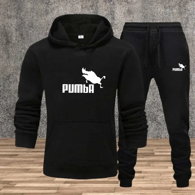 

Autumn and Winter 2025 New casual men's sportswear set, outdoor fashion jogging warm men's sweatshirt and pants 2-piece set