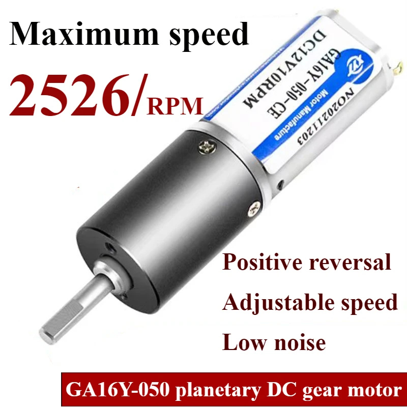 6V 12V Planetary DC gear motor CW CCW Speed Reduction Gearbox Motor 16mm050 Electric Engine DIY Accessories Car Boat Model