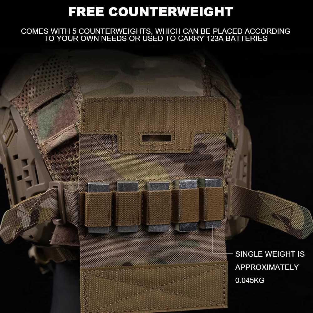 Tactical Airsoft Helmet Accessories Helmet Counterbalance Weight Bag NVG Counterweight Pouch For BJ PJ MH OPS-Core Fast Helmets