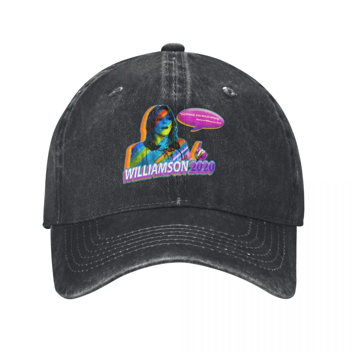 Marianne Williamson Multicolor Hat Peaked Women's Cap Hero Of The Future Personalized Visor Protection Hats