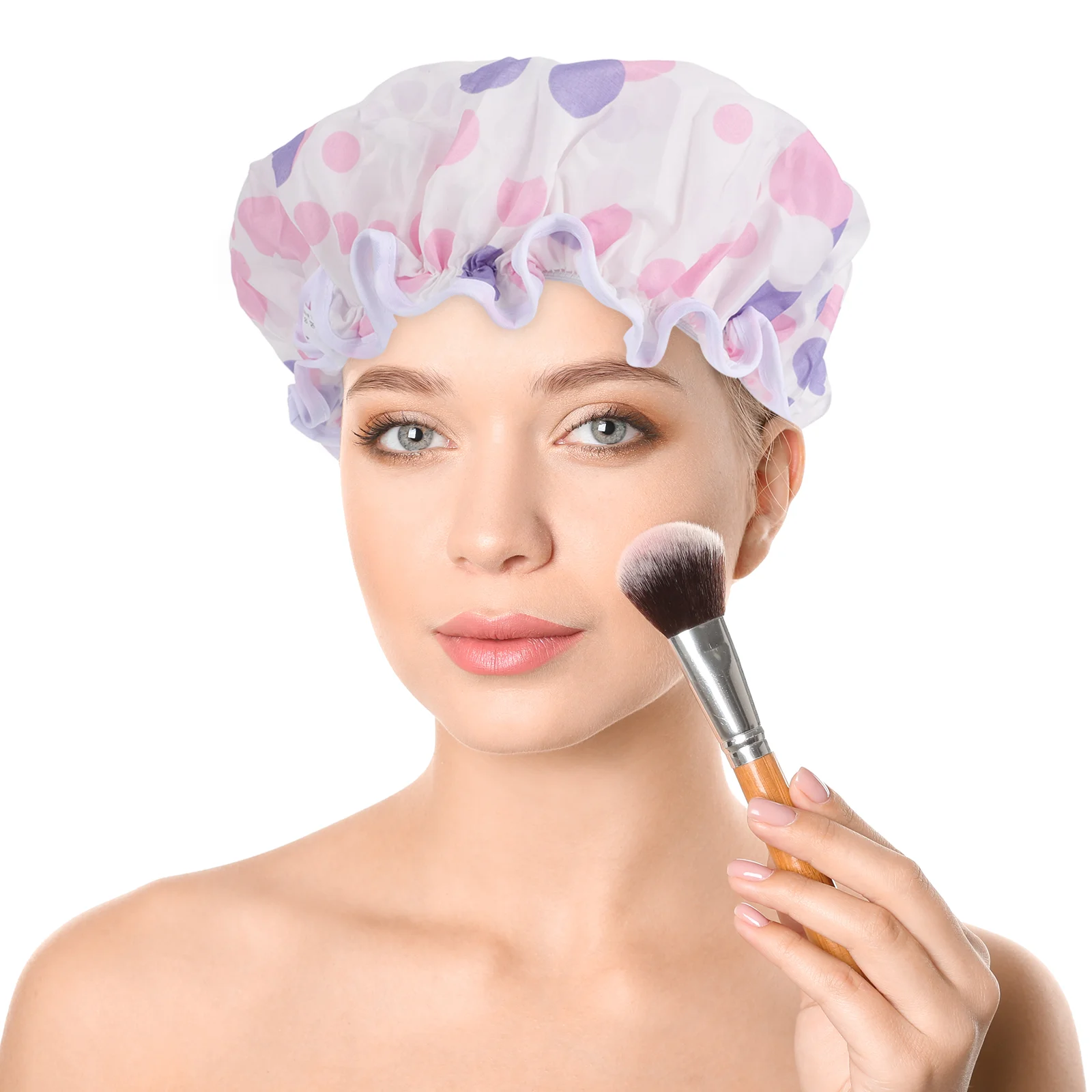 

2 Pcs Beauty Hat Short Hair Shower Cap Makeup Scarf Protection Lady Caps Eva Women Waterproof Bath Long Wear Resistant