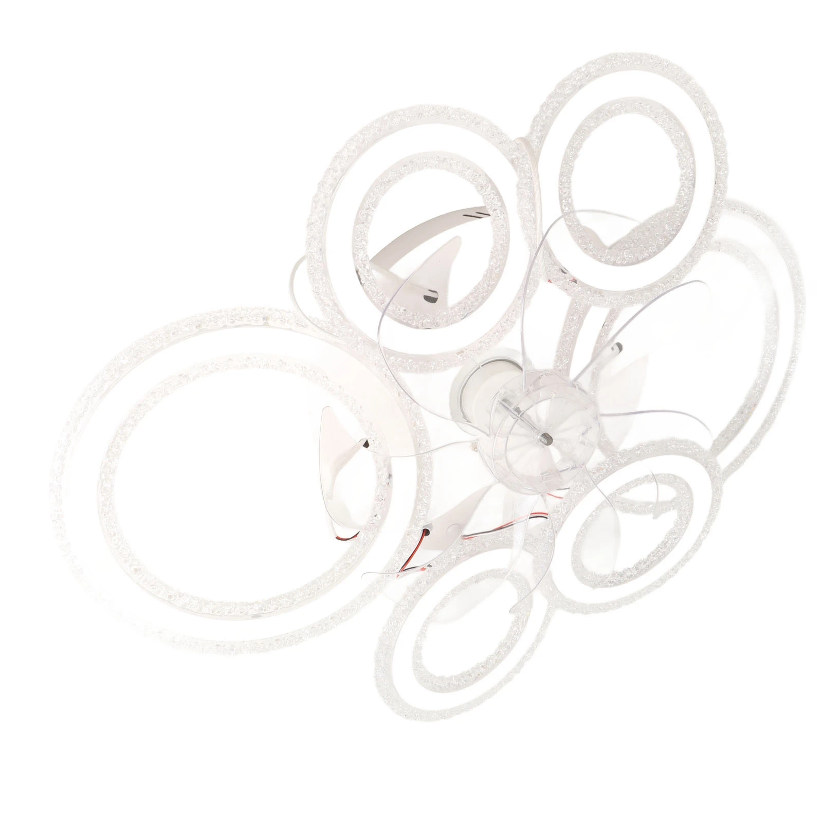 Clearance Deal 6 Rings Ceiling Fan Light Flush Mount Ceiling Fan Light Nordic Modern Ceiling Fan Lamp Home Lighting Fixtures