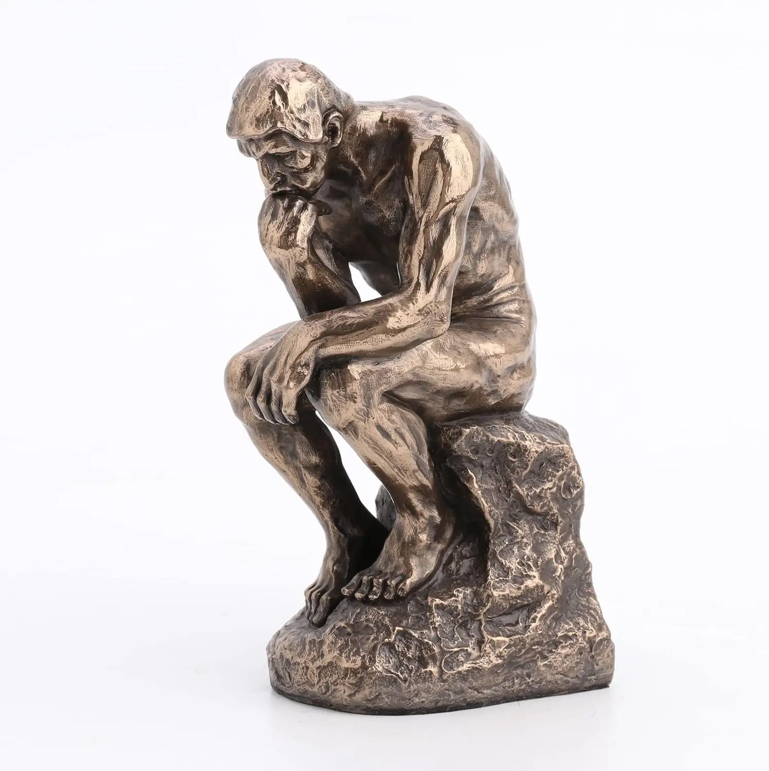 

The Thinker Statue 8" Cold Cast Bronze Resin Sculpture Rodin Inspired