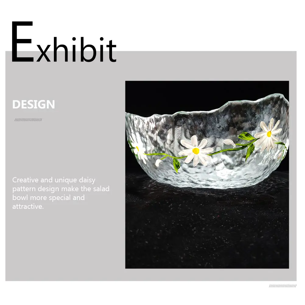 

1 шт. стеклянная миска для фруктов, изысканное качество изготовления, гладкая поверхность, контейнер для салата, десерта, закусок, элегантный дизайн для вечеринок и