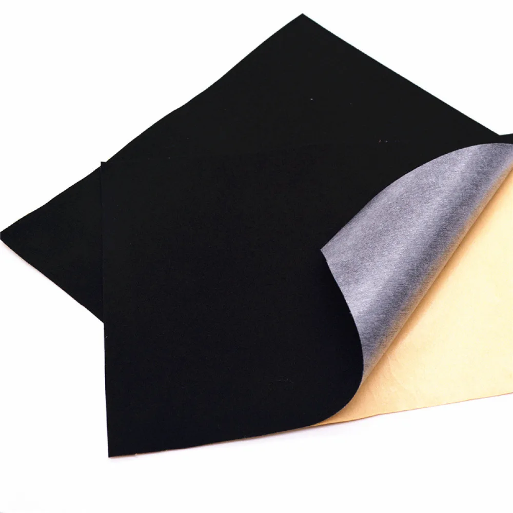 Self Adhesive Velvet Fabric For Car Refit Exterior Bumper Sticker Soft Black Flocking Tape Scratch Resistant Trim Film