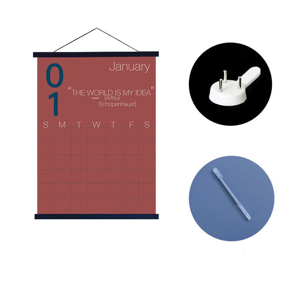 

Wooden Frame Self Discipline Calendar Check In Poster Monthly Plan Table Picture Frames Albums Accessories