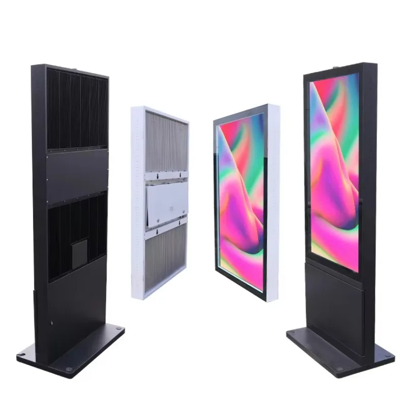 Outdoor 55 Inch Floor Stand Android Touch Screen Displays Advertising Players Ultra Thin Lcd Digital Signage