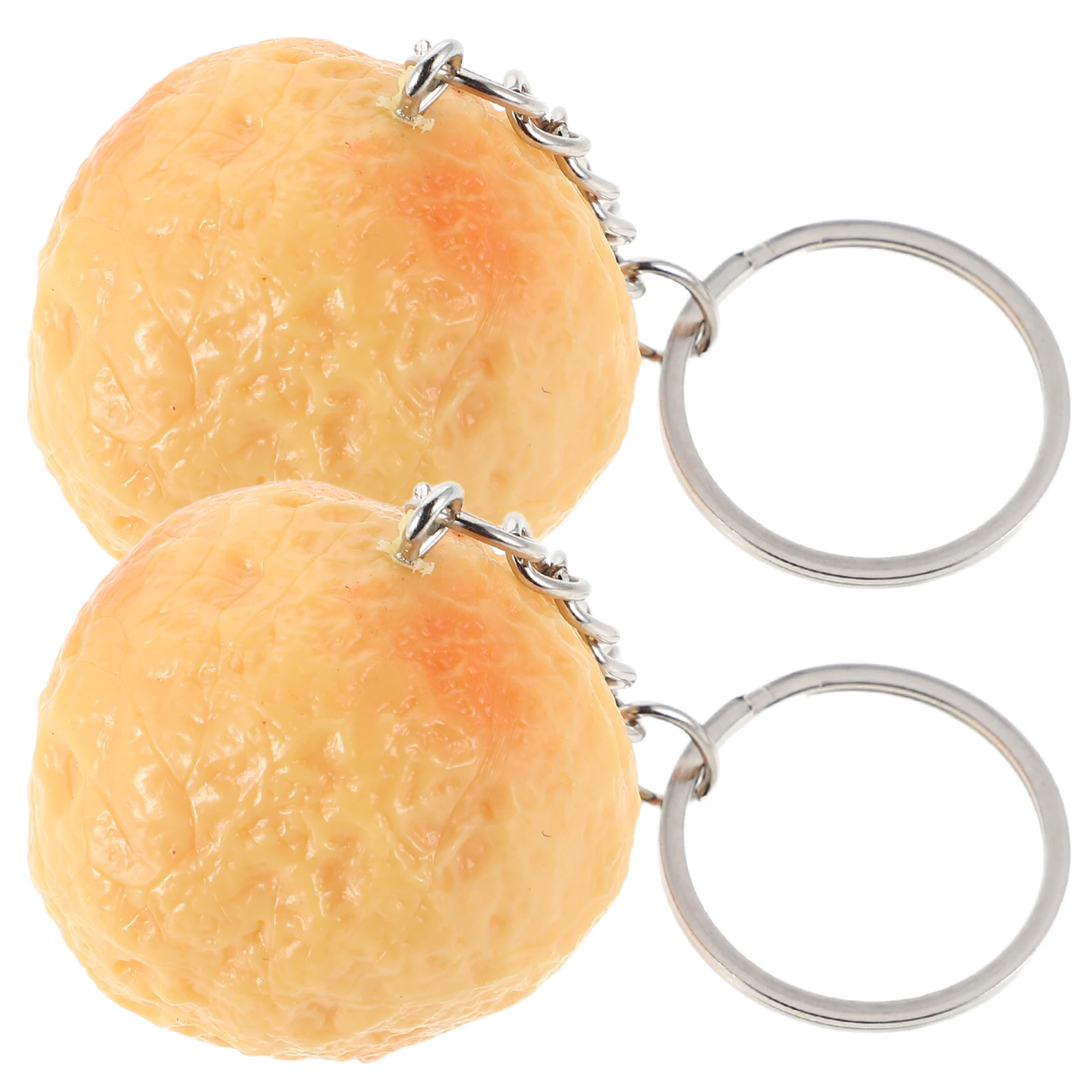 

2 Pcs Keychain Fake Seafood Charms Handbag Hanging Pendant Car Holder