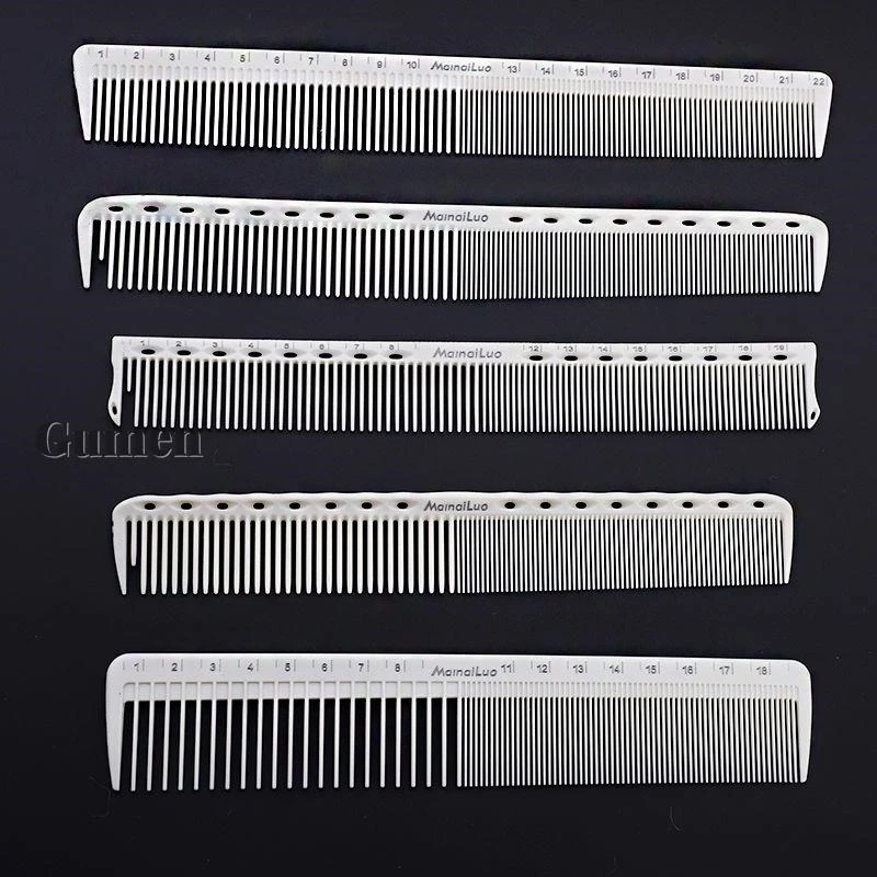 Japanese Double-sided Laser Scale Hair Comb Hairdressing Anti-static Hair Cutting Comb Salon Haircut Non-slip Handle G0302