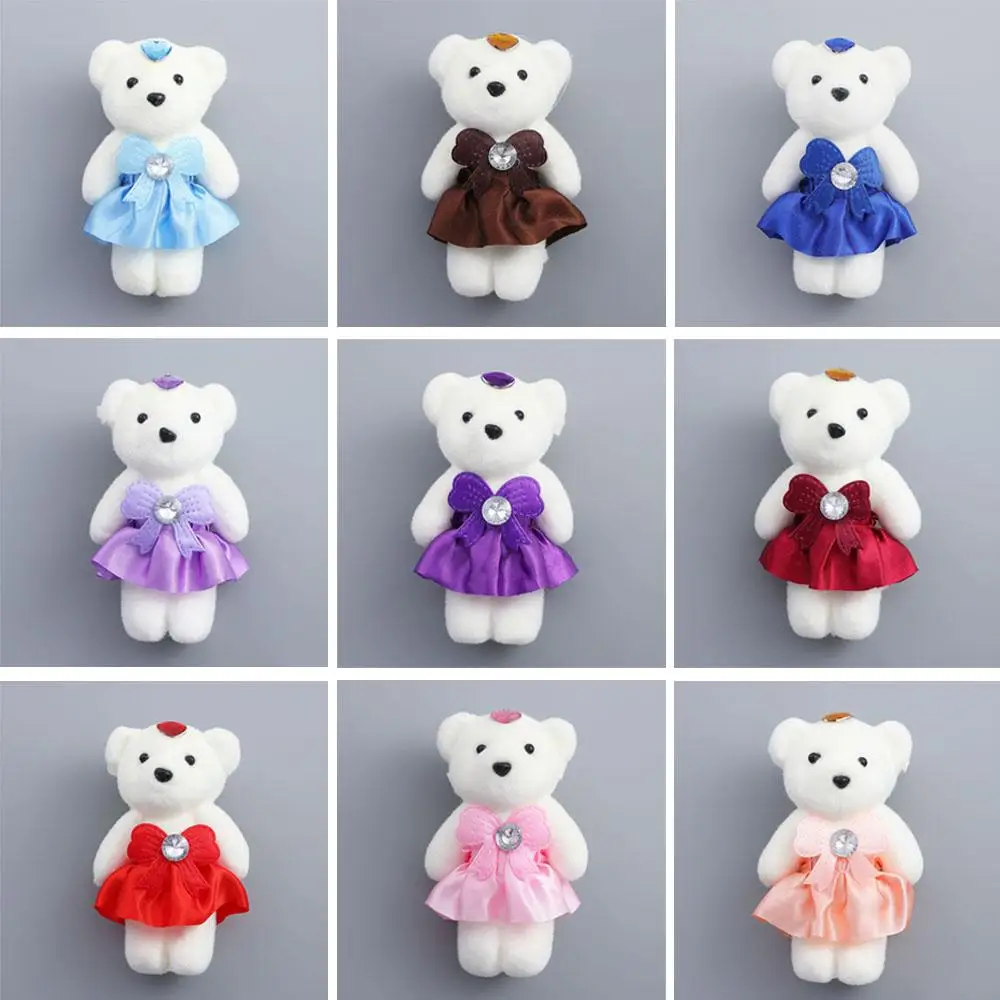 10 PCS Mini Plus Plush Hard foam Decoration Cartoon Plush Doll Bouquet Bear Kid Toys Small Bear Doll