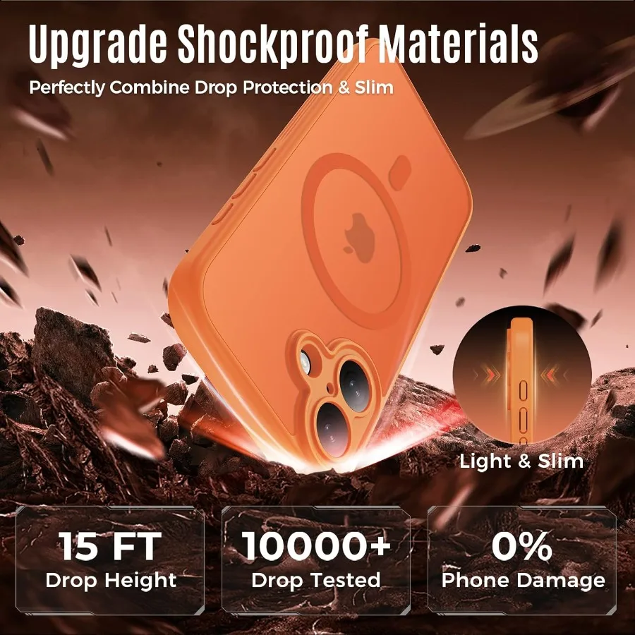 Designed for iPhone 17 Case Compatible with MagSafe [Cameratection] [15FT Military Droptection] Shockproof Translucent Matte An