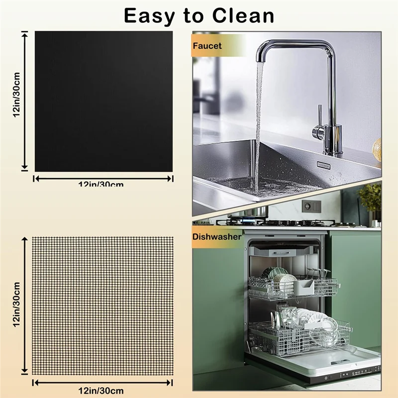 A74G-فرن حصيرة لأسفل الفرن لملحقات مقلاة الهواء نينجا الوجه حصيرة الخبز ملاءات مقلاة الهواء