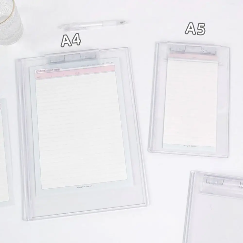 Transparent Writing Clipboard Portable With Graduated Scale Arcylic Paper Organizer A4/A5 Durable File Folder Stationary