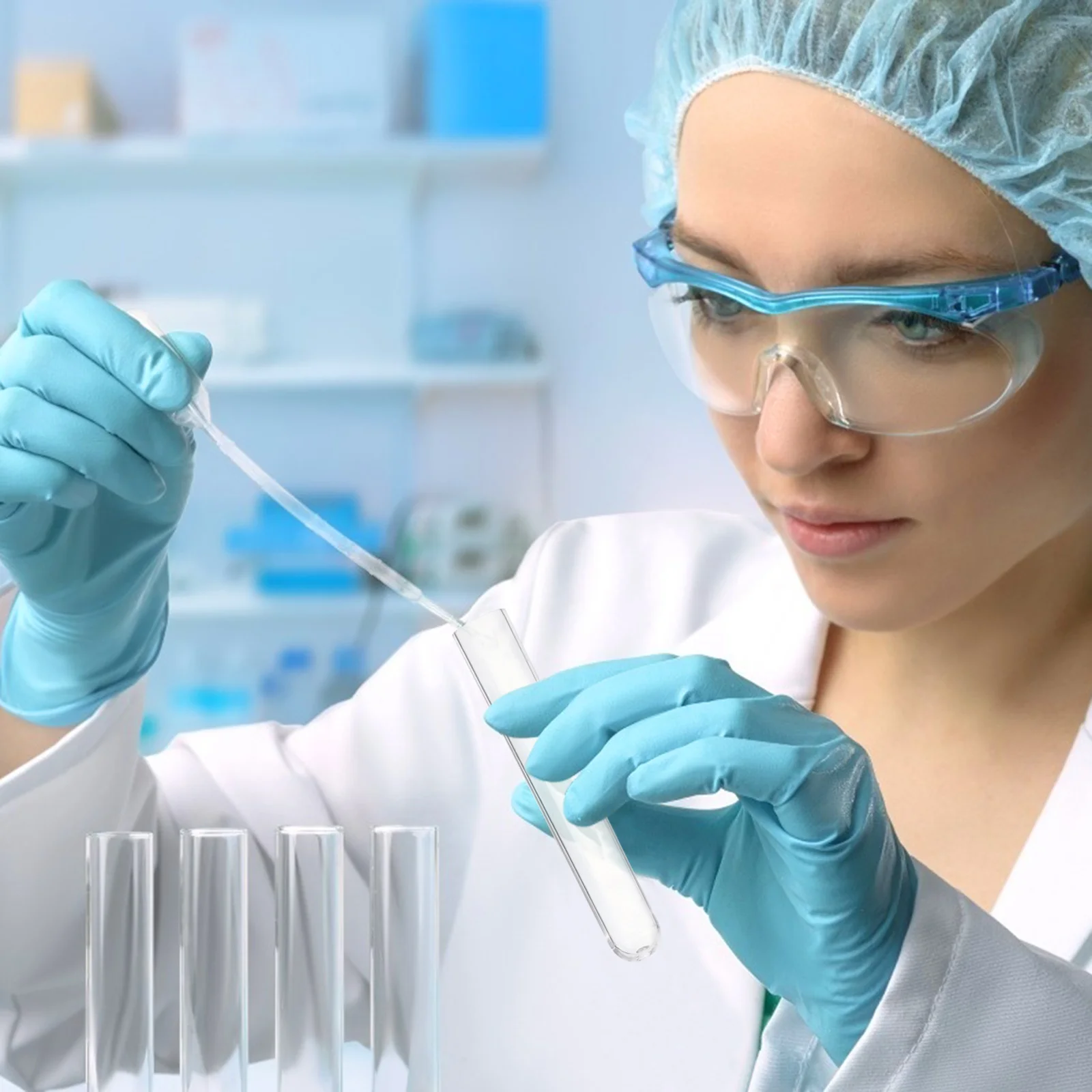 Test Tubes Wooden Plug Eyelash Chemistry Experiment Equipment Laboratory Testing