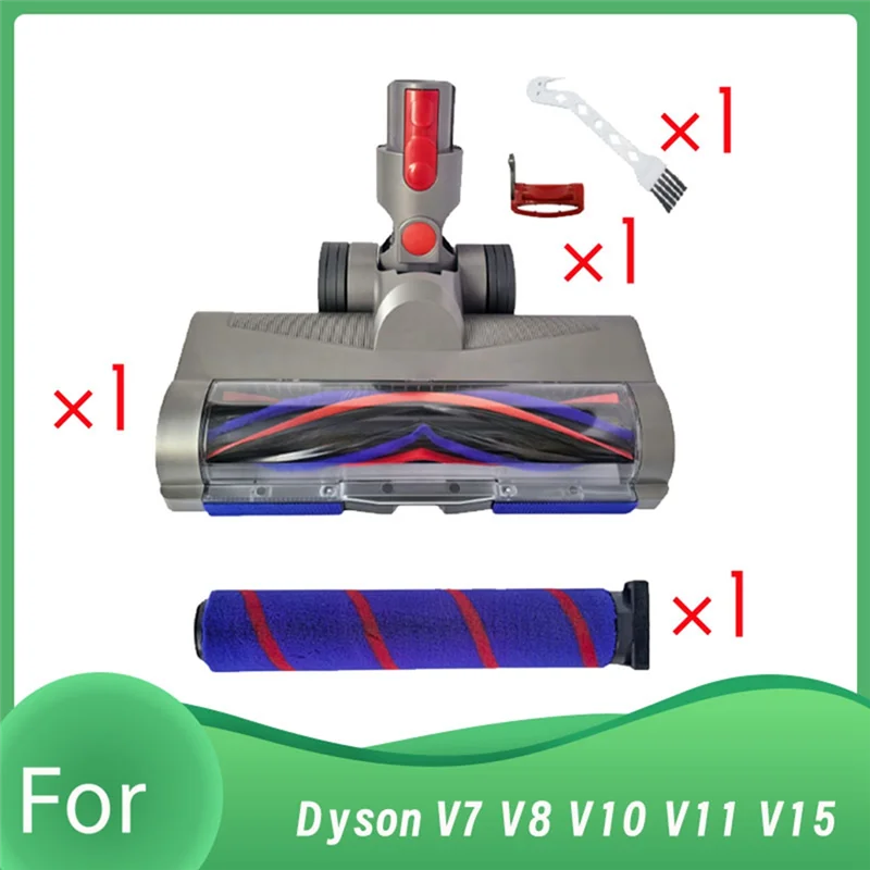 

FGGS-для Dyson V7 V8 V10 V11 V15 Вакуумная насадка для щетки для пола с защитой от защемления Роликовая насадка со светодиодными пылезащитными лампами