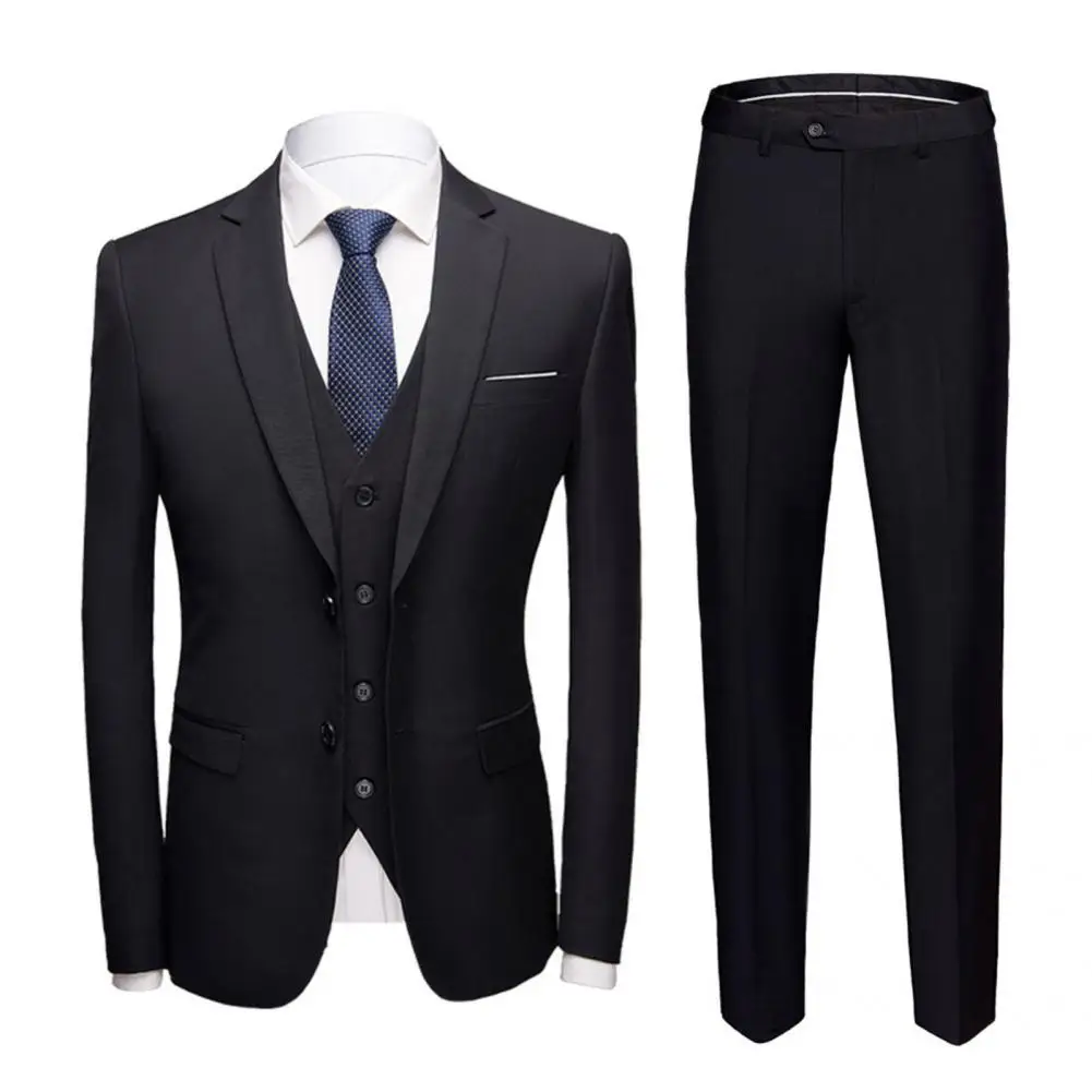 Formal Suit Solid Color All Match Fit Slim Fit Formal Suit Separates   Business Suit  for Wedding