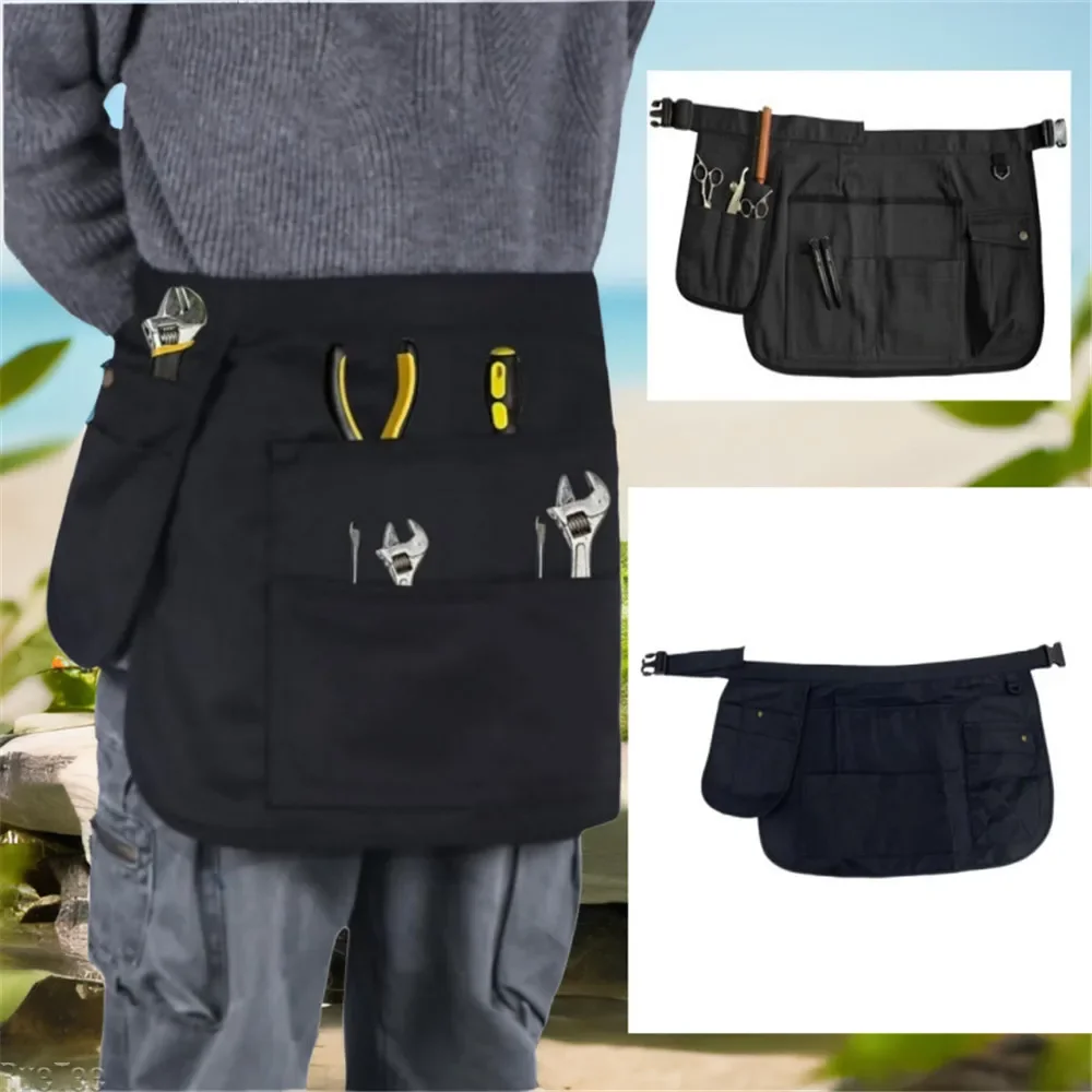 

New Half Waist Apron Canvas With Multi Pocket,Gardening Industrial Tools Apron Overalls For Men Women,Adjustable Apron Custom