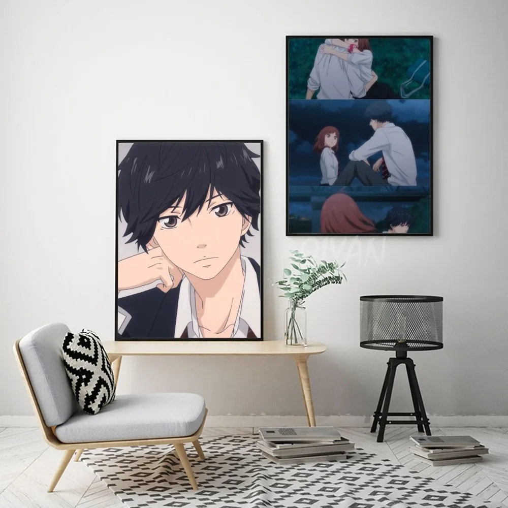 1pc A-Ao H-Haru Ride Anime Poster Self-adhesive Art Poster Waterproof Paper Sticker Coffee House Bar Room Wall Decor