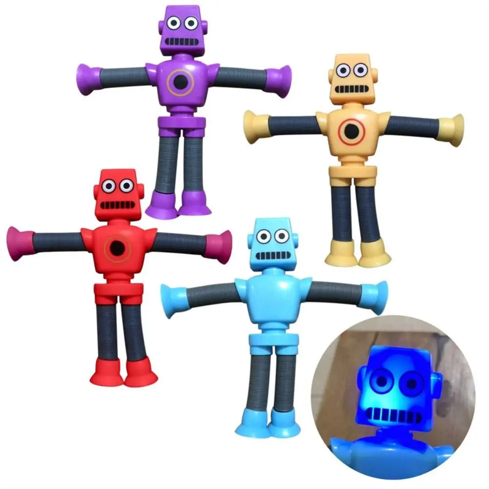 DIY Interactive Stretch Tube Joint Movement Fidget Toys Telescopic Suction Cup Robot Pop Tubes Toy Montessori Sensory Toy