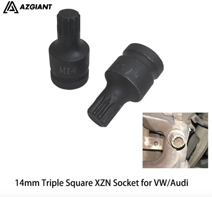 1PC 14mm for Volkswagen Touareg Audi Q7 Porsche Cayenne brake caliper pad screws disassembly sleeve M14 Triple Square XZN Socket