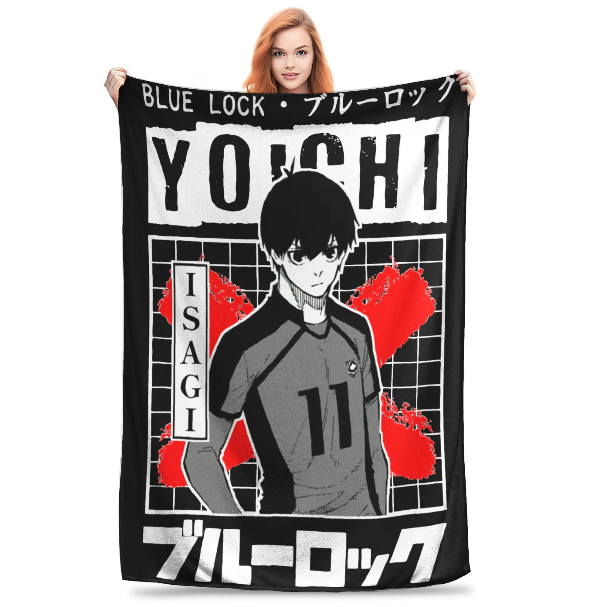 

Одеяло с синим замком Yoichi Isagi Manga, фланелевое легкое тонкое одеяло для путешествий на открытом воздухе, одеяло для спальни