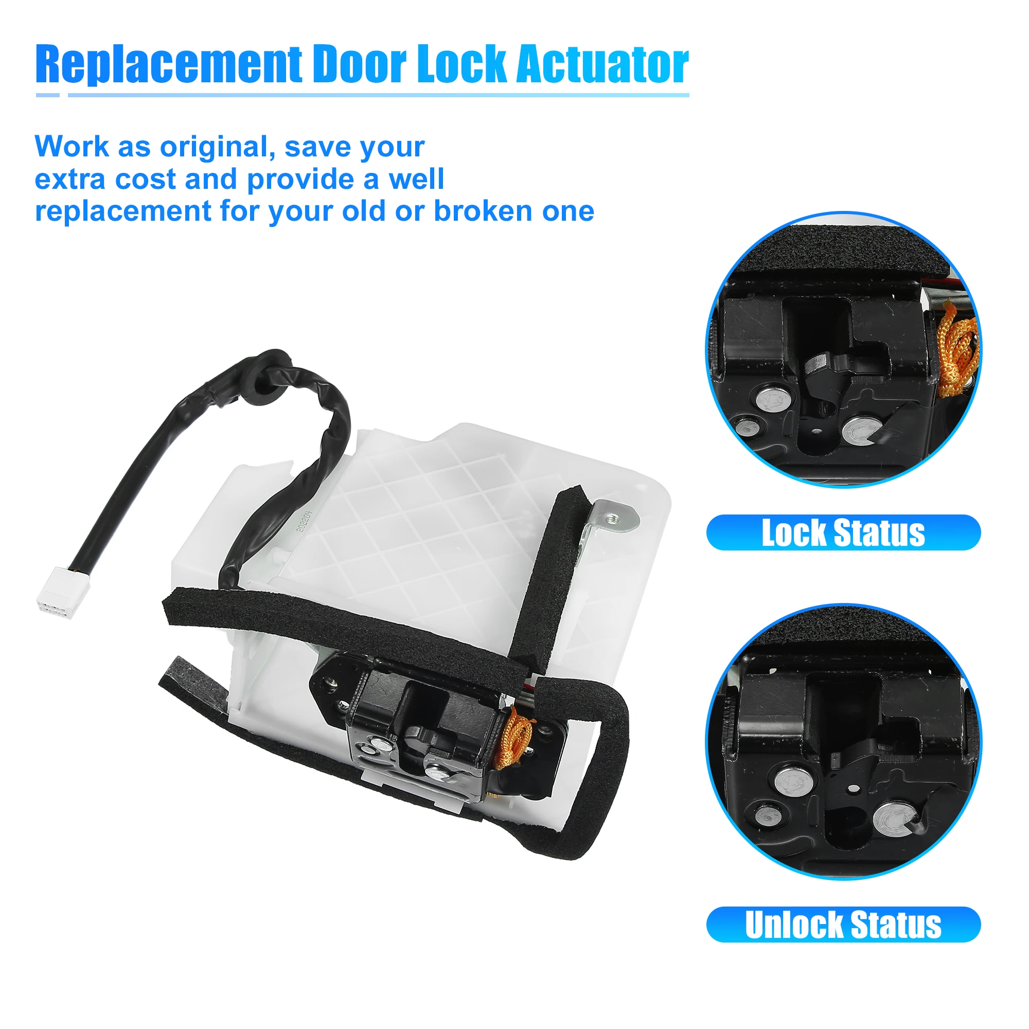 X Autohaux 1 Pcs Auto Rear Tailgate Latch Actuator Rear Trunk Door Lock Latch for Toyota Sequoia 69110-0C041 Car Accessories