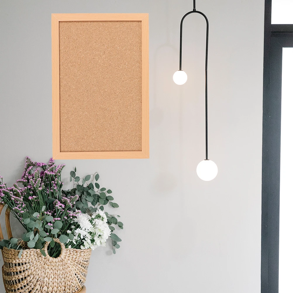 

Cork Board Wood Memo Wall Decor Double Bulletin Board sided Bulletin Photo Display Home DIY Craft Style Family Room Art