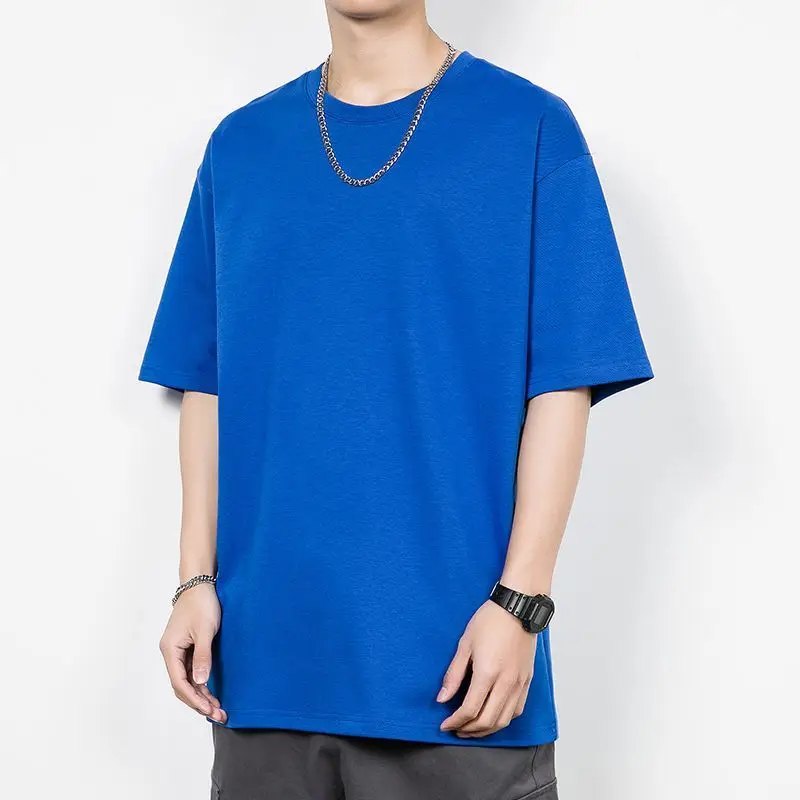 

Fashion O-Neck Solid Color All-match Short Sleeve T-Shirt Men's Clothing 2023 Summer New Casual Pullovers Loose Korean Tee Shirt