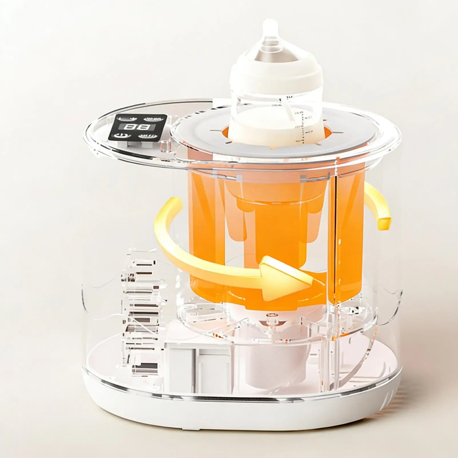 Portable Bottle Warmer Travel Baby Bottle Warmer for Breastmilk On TheGo Travel Bottle Warmer Leak-Proof Multifunl Milk Warmer