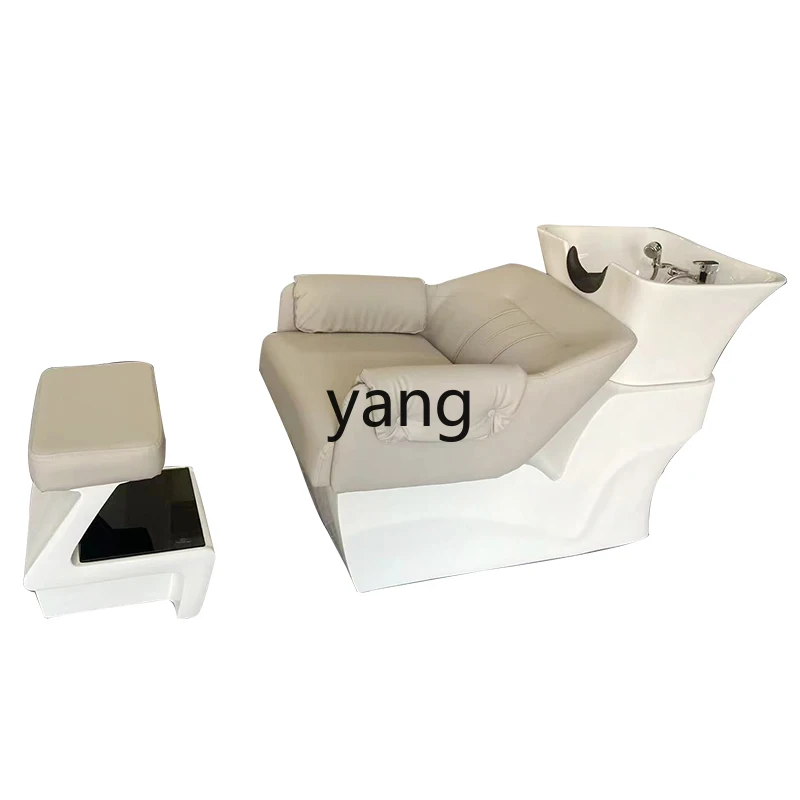 CX Half Trip Shampoo Chair Hair Salon Hair Saloon Dedicated Fiberglass Flushing Ceramic Basin Hair Salon Store Dedicated