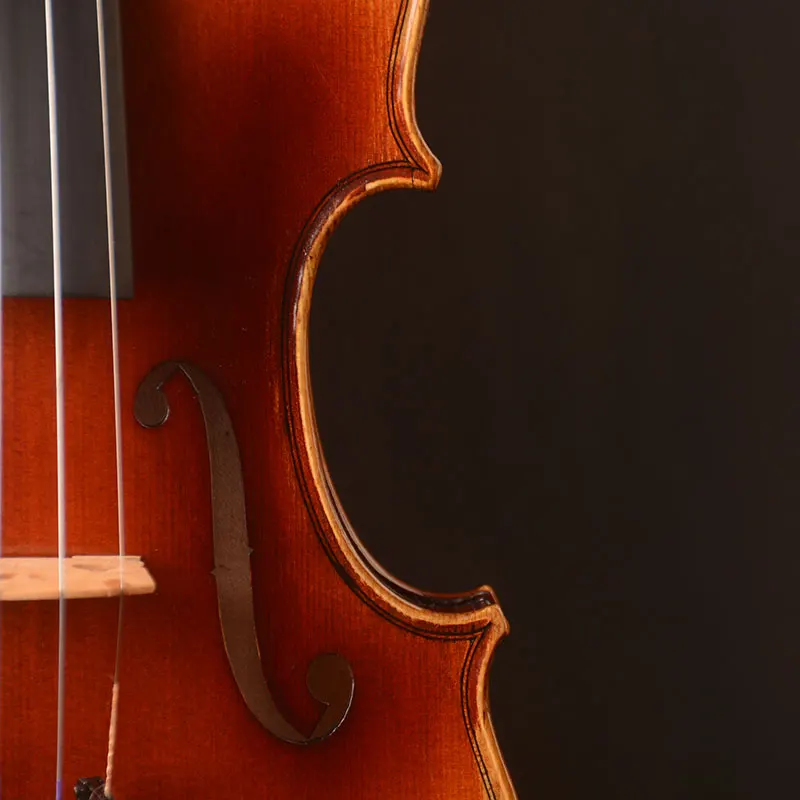 

Oil antique varnish!Guarneir model Full size Violin ! strong deep tone, free case, bow and shoulder rest, real violin on photo