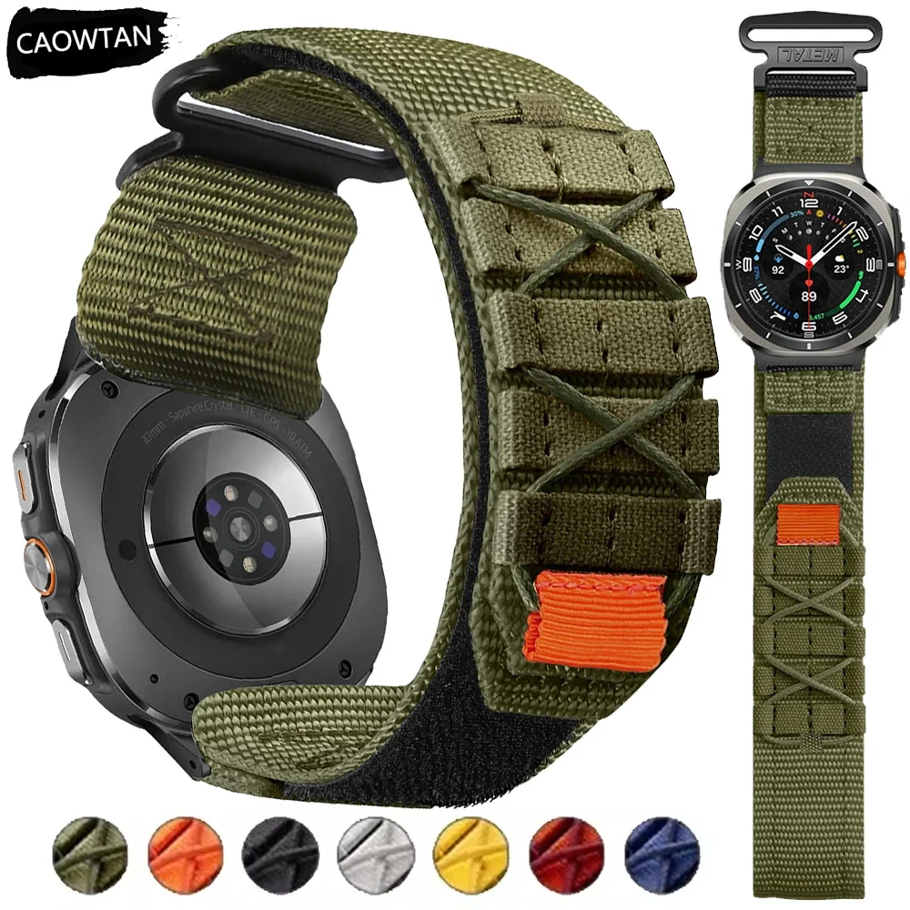 

No Gaps Nylon Strap for Samsung Galaxy Watch 7 Ultra 47mm Quick Fit Band Sports Bracelet for Galaxy Watch Ultra 47mm Wristband