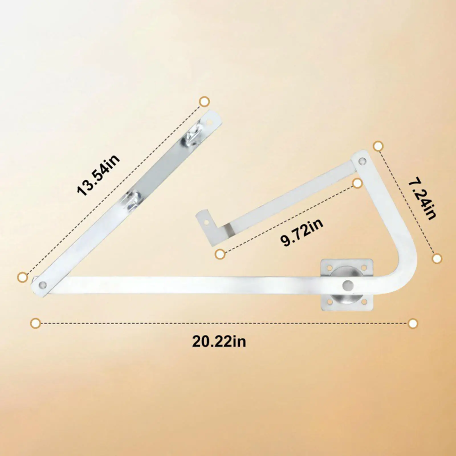 Attic Ladder Hinge Ladder Replacement Attachment Easy to Install Sturdy Galvanized Thick Accessory for Wu2210 MK5 W2208 W2210