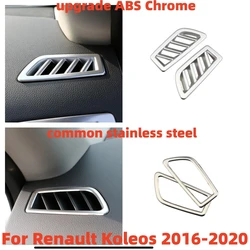 2pcs Car Front Air Vent Protection Trim Cover Sticker for Renault Koleos for Samsung QM6 2016 2017 2018-2023 Chrome Accessories