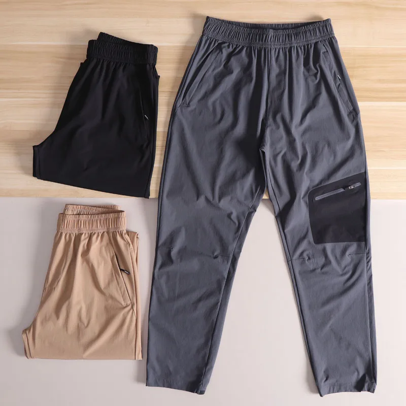 

Qui Dry дышащие мужские тонкие спортивные штаны с 3D вырезом на открытом воздухе, универсальные удобные повседневные брюки с манжетами, прямые брюки для спецодежды