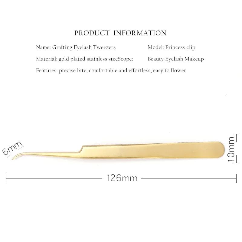 Pinzetta professionale per ciglia russa per estensioni ciglia 3D 6D