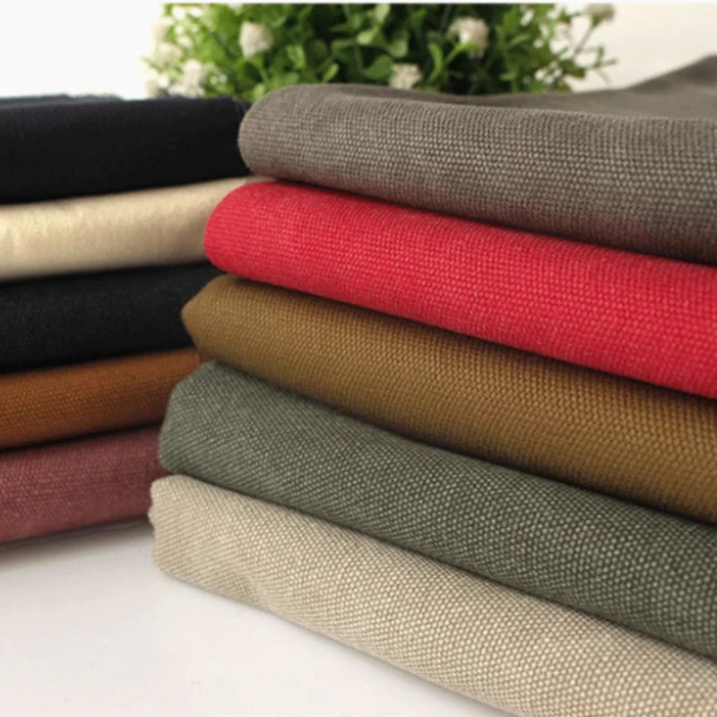 

16 Ounces Canvas Fabric Thickened 100%cotton Coarse Cloth Solid Color Sofa Cover Tablecloth Curtains Backpack DIY Sewing Fabric