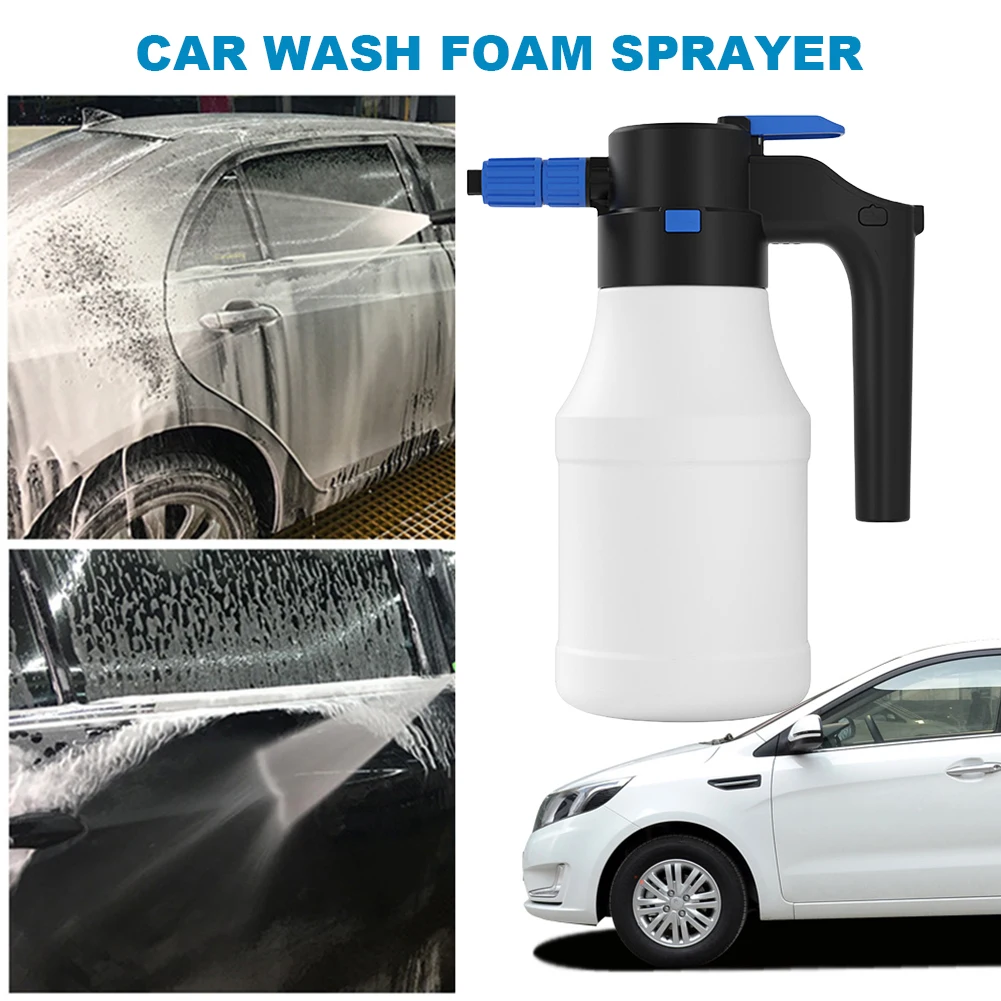 1.5L Foam Generator USB Rechargeable Powerful Electric Car Washer Multifunctional Auto Wash Foam Spray Bottle Car Cleaning Tools