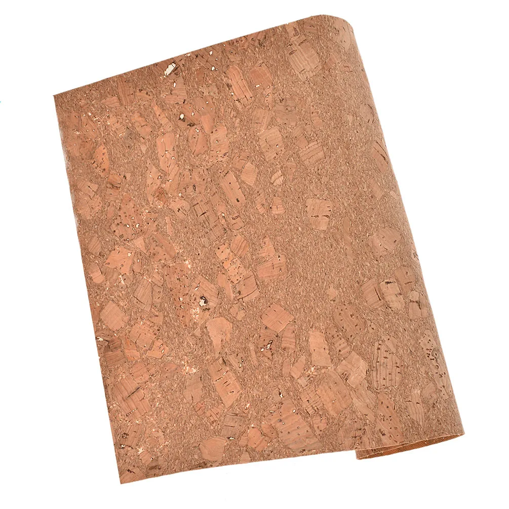 A3 A4 Vintage Soft Cork Synthetic Leather Fabric For Garment Handbags Handmade Floral Sewing Fabric