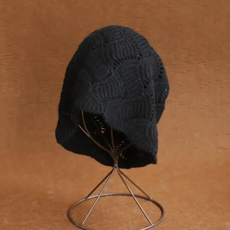 2026 Neue Y2K Herbst-Winter-Wollmütze für Damen, Modische Vintage-Strickmütze, Vielseitige Kappe, Frühlingsmütze, Faltbare Mütze – Detail 18