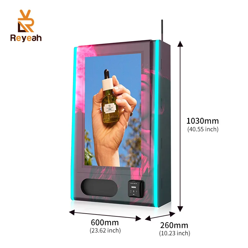 آلة بيع CBD الذكية ذات جودة عالية خلال 24 ساعة أوتوماتيكية بشاشة تعمل باللمس مقاس 32 بوصة