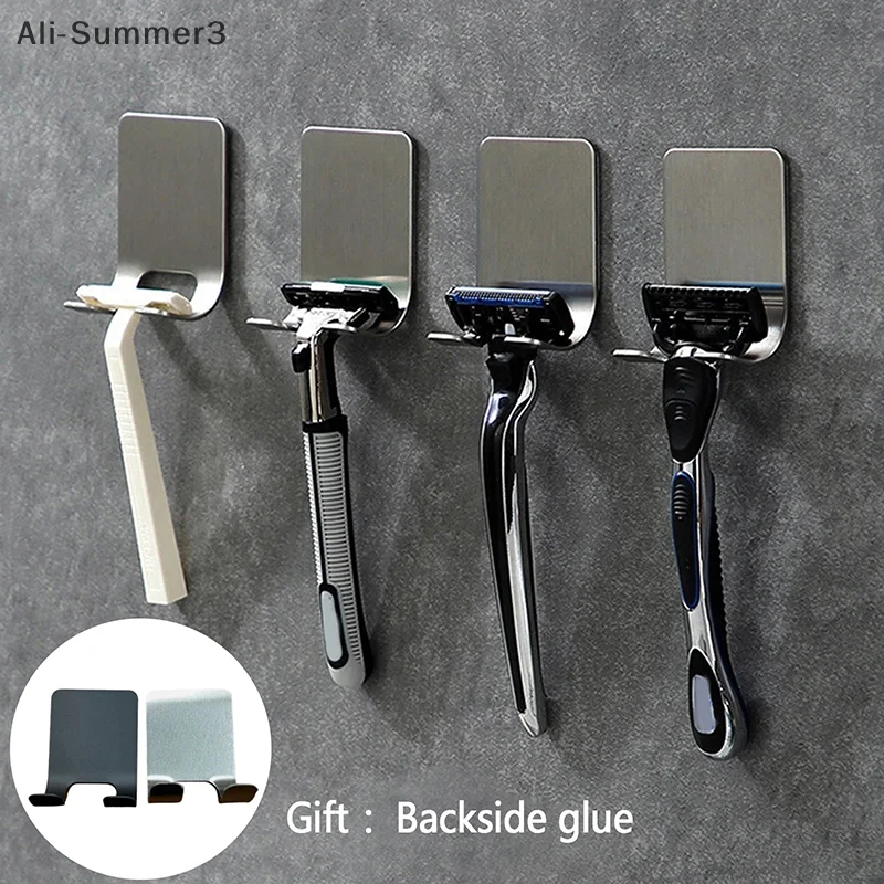 1PC Razor Holder 304 Stainless Steel Men Shaving Shaver Razor Stand Shelf Shaving Razor Storage Rack Bathroom Hook Organizer