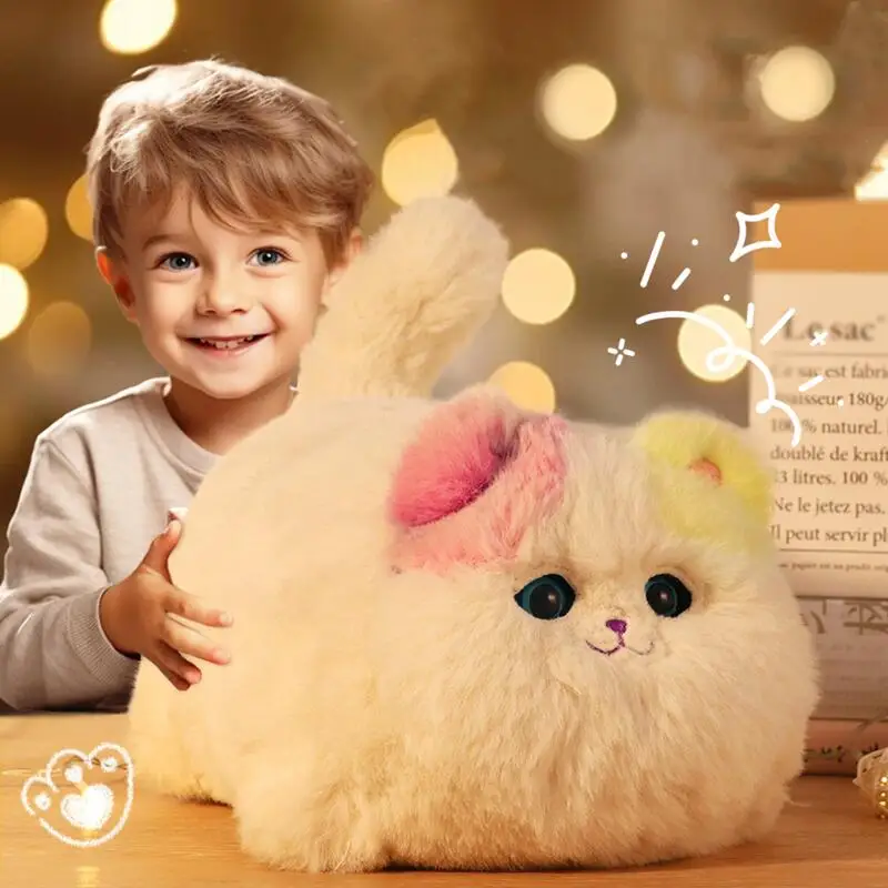 Simulation Interactive Huggy Cat Dogs Realistic Electric Plush Speak Electronic Accompanied Pet Doll Toy Kids Birthday Gifts