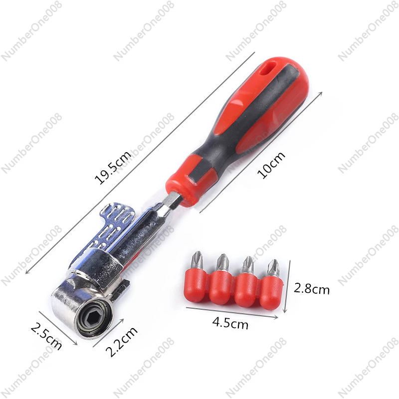 Shipping Professional Right Angle 90 Degree Rotary Handle Screwdriver for Phillips Adapter HT160