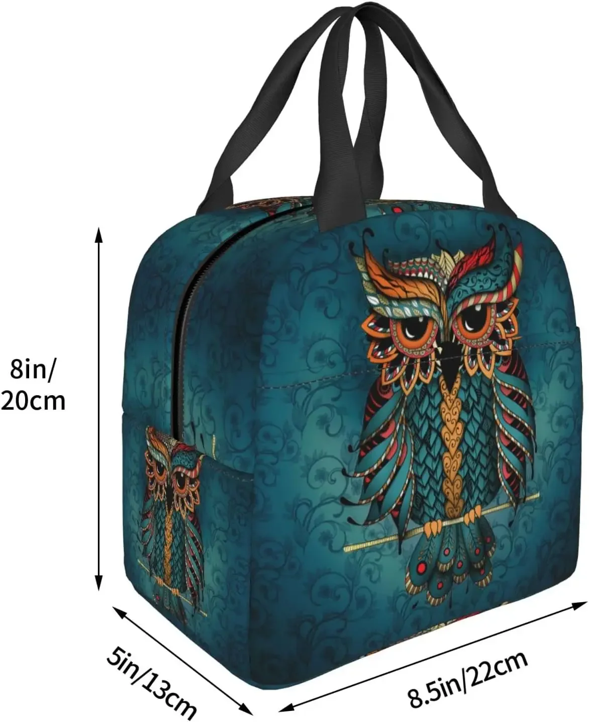 Cartoon Owl Lunch Bag Women Lunch Box isolato Cooler contenitore riutilizzabile per lavoro ufficio viaggio Picnic Lunch Box